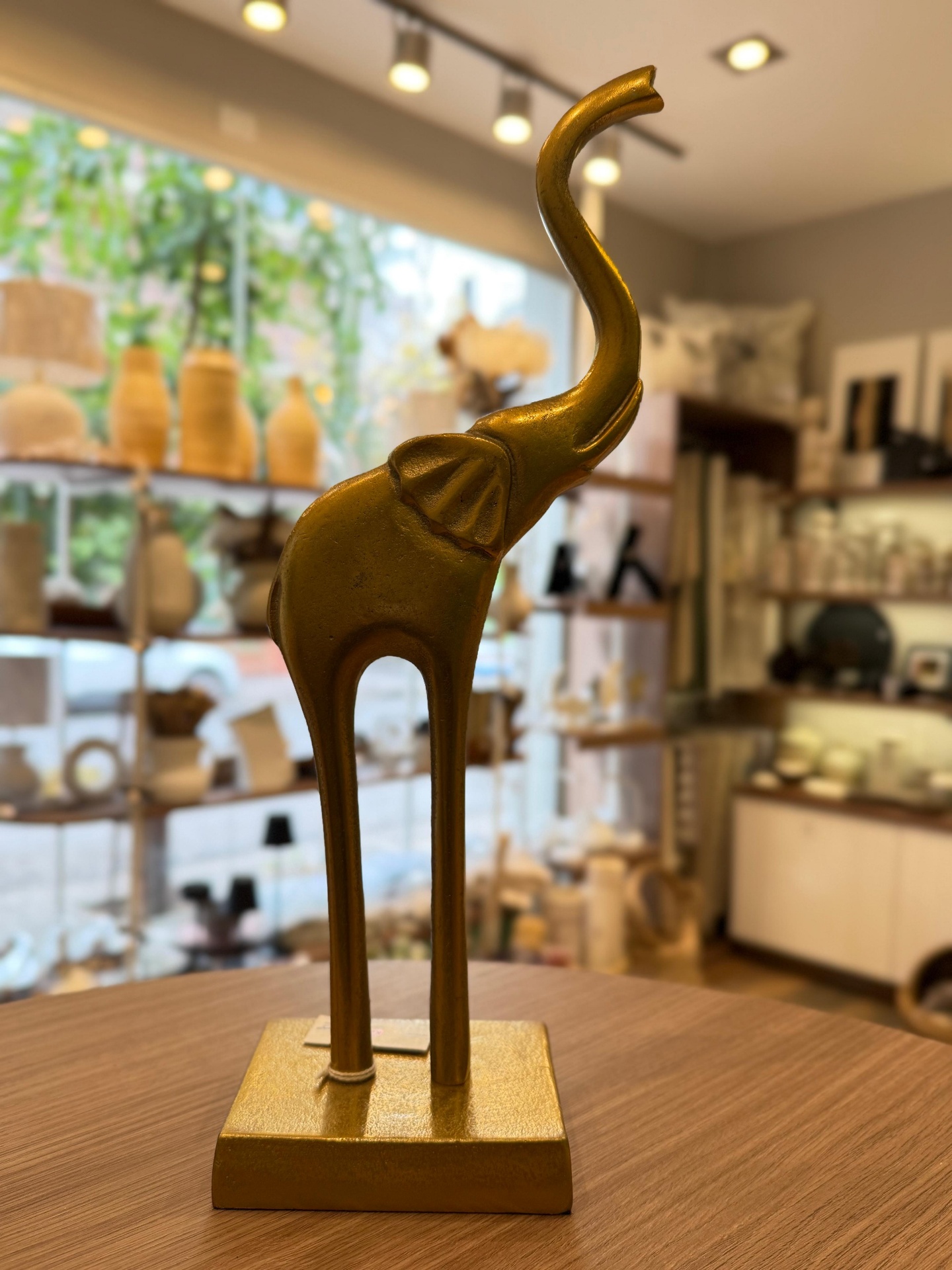 Elefante Dorado de Aluminio 35cm